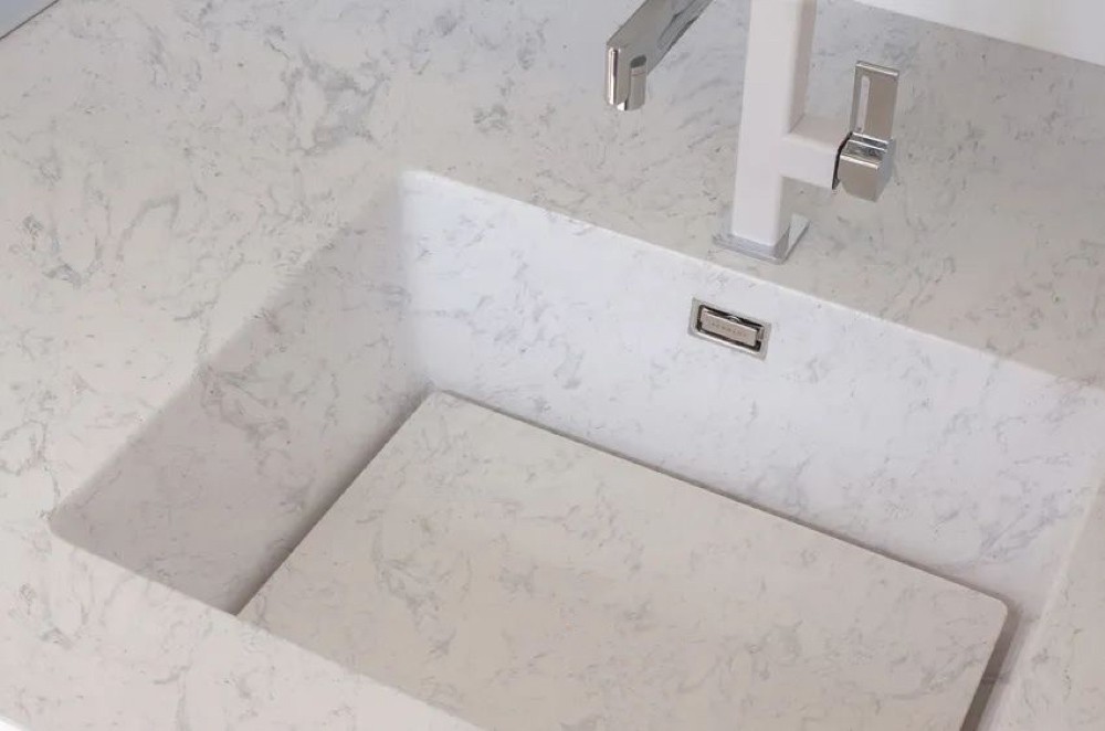 White Quartz Bathroom Countertops