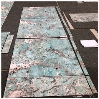 Amazonit-Quarzit-Fliese