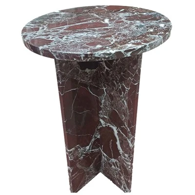 Rosso Levanto Marmor-Beistelltisch