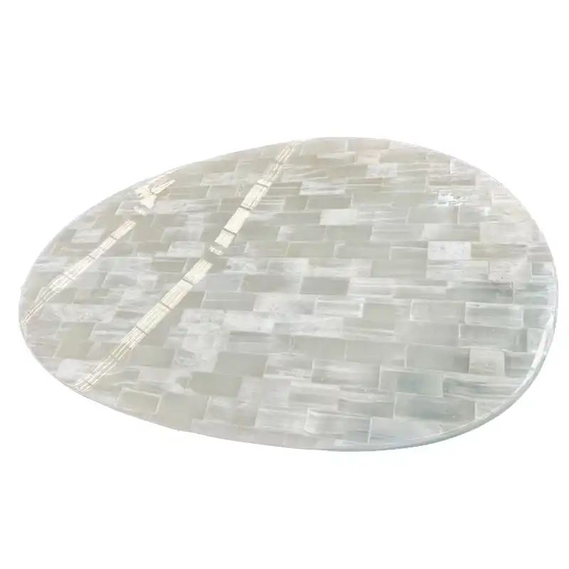 Weiße Selenit-Quarz-Tischplatten