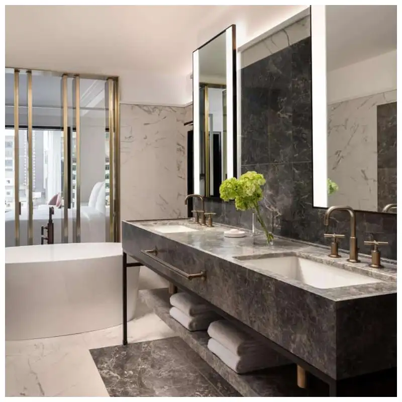Vom Hotel inspiriertes Badezimmer-Waschtisch-Design für Gästezimmer und Premi...