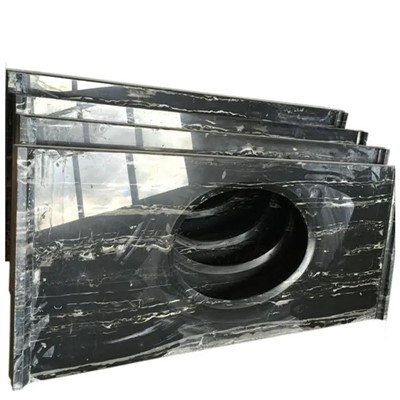 Waschtischplatte aus schwarzem Marmor