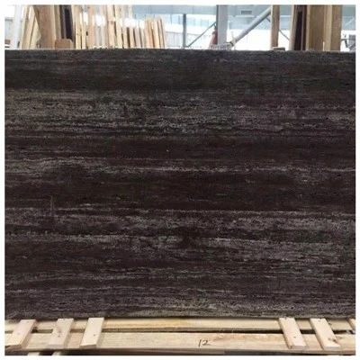 Schwarze Travertinplatten