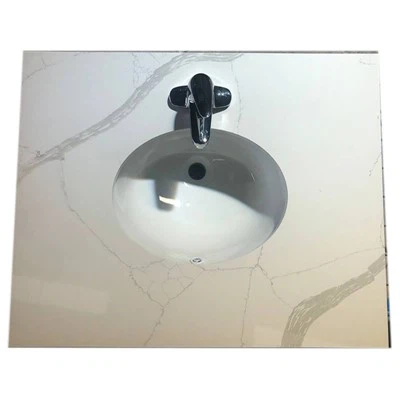 Calacatta-Quarz-Badezimmerarbeitsplatten