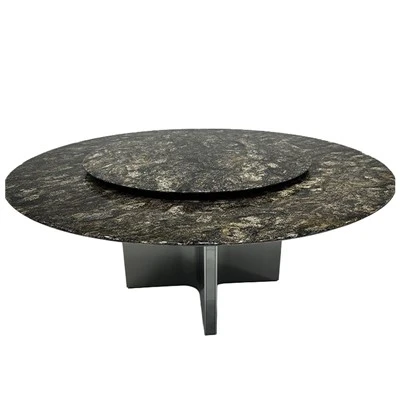 Runde Tische aus Metalicus-Granit