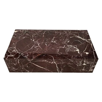 Rosso Levanto Couchtische mit Marmorsockel